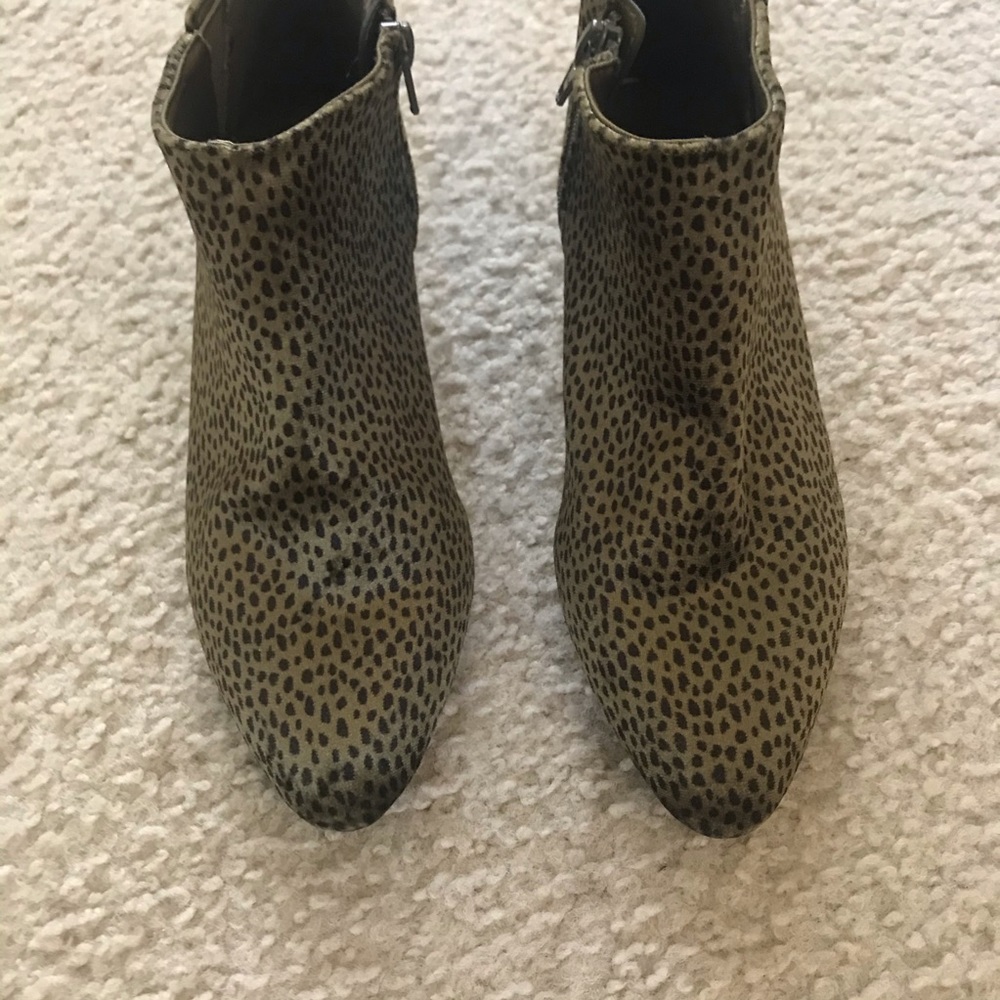 Green Leopard Print Booties | 6 - Picture 2 of 6
